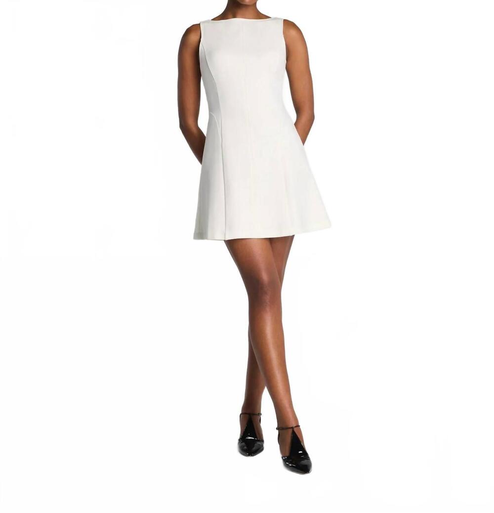 NEW SPANX ponte boatneck mini dress in ivory
